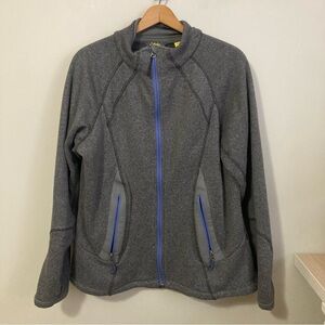 Women’s Cabela’s Fleece Jacket, size xl, gray and blue, full zip coat